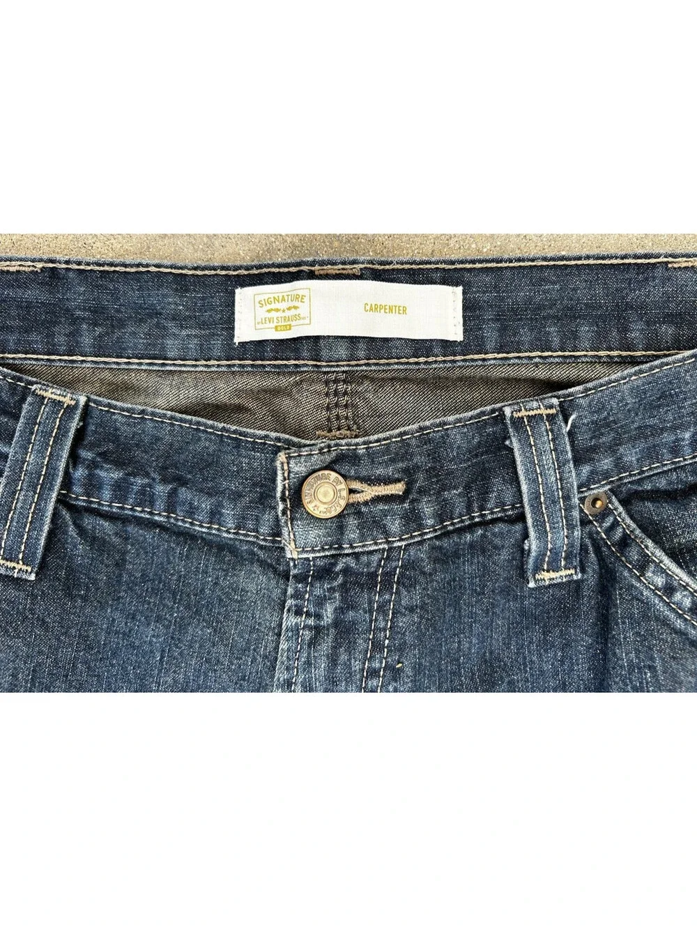 Levi Signature Gold Denim Jeans Men's Size W40xL30 Relaxed Straight Blue Stretch